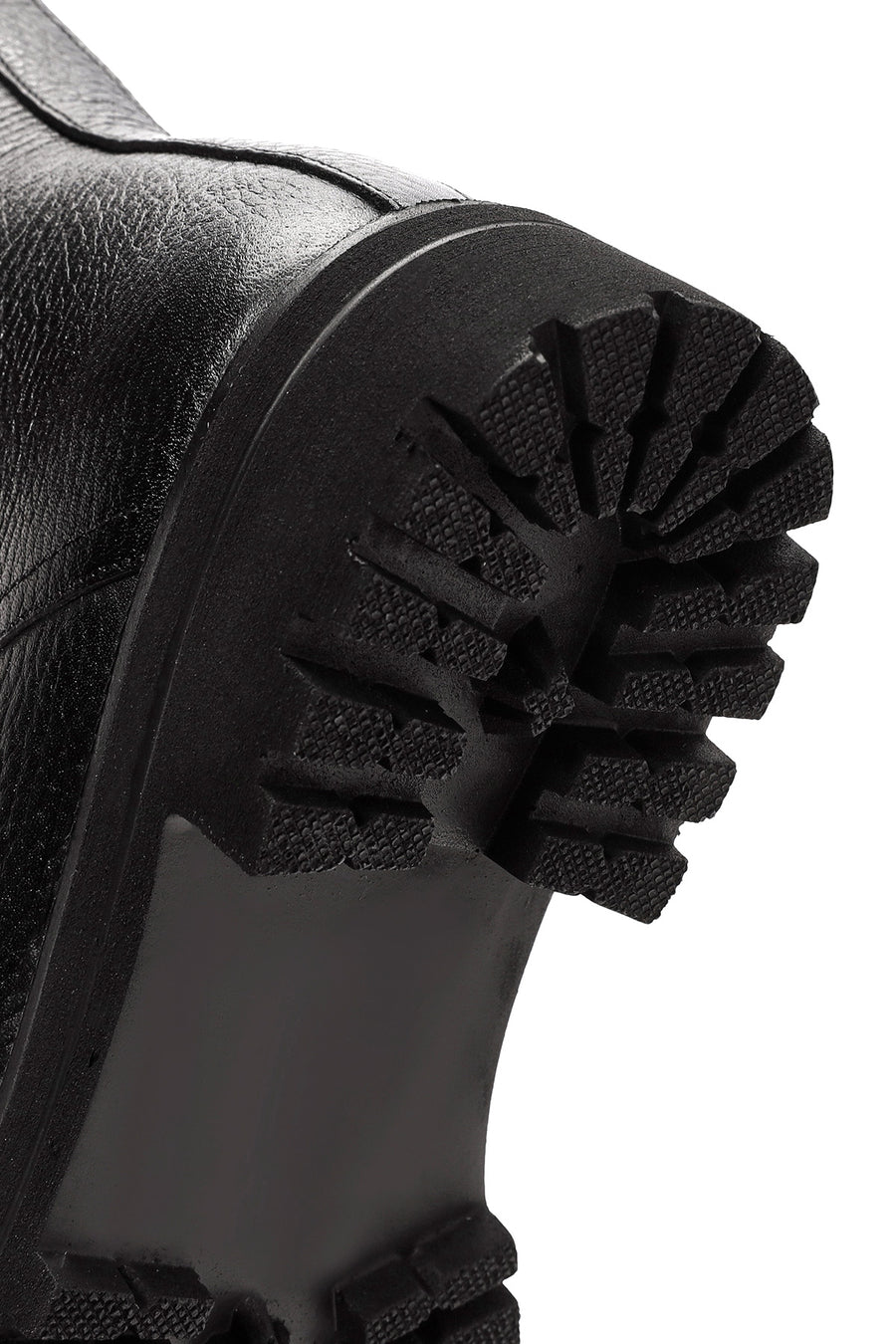 Women's Black Zippered Leather Boots