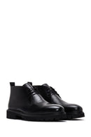 Men's Black Leather Casual Boots | Derimod