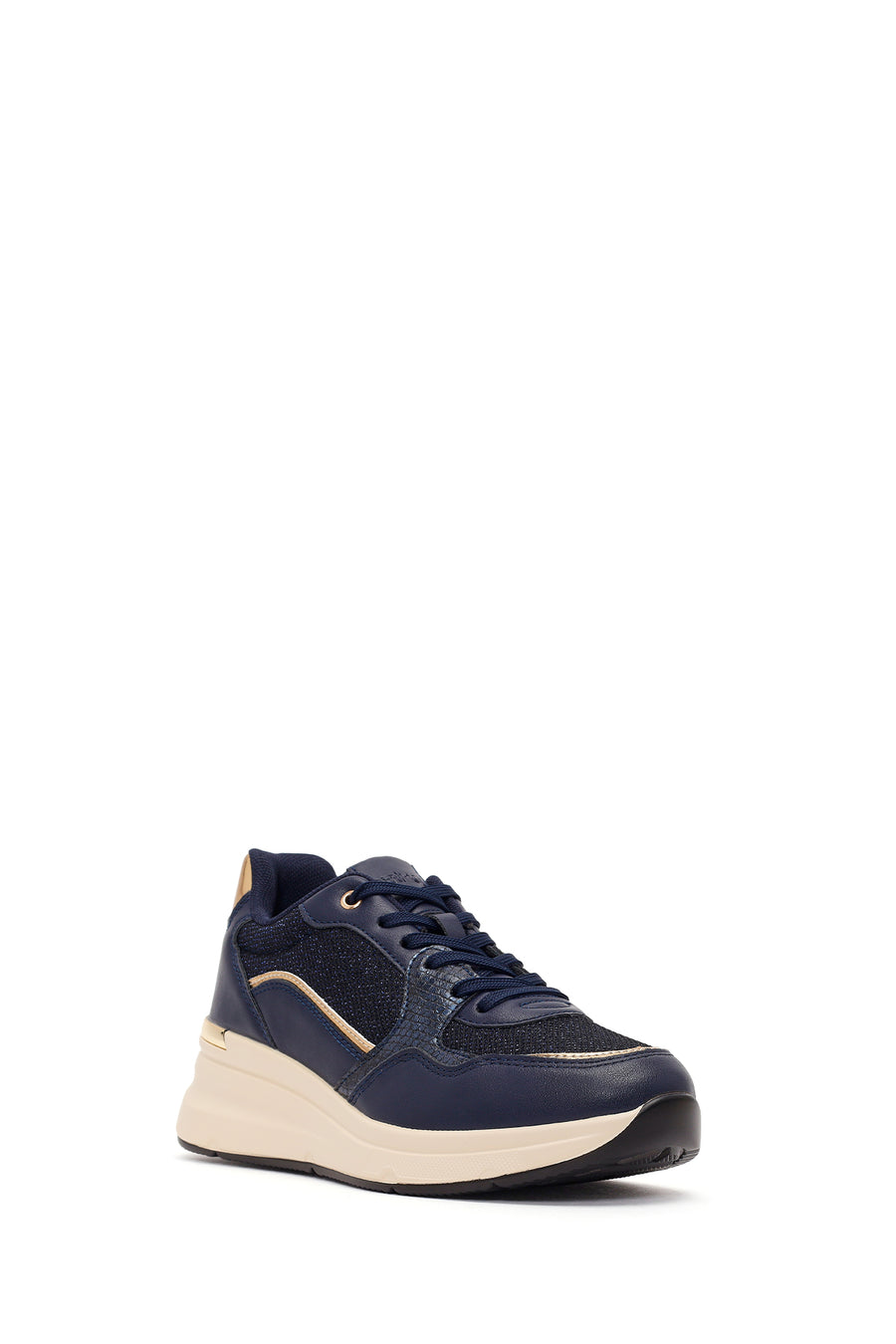 Women's Navy Blue Thick Soled Sneaker