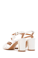 Women's White Thick Heeled Sandals | Derimod