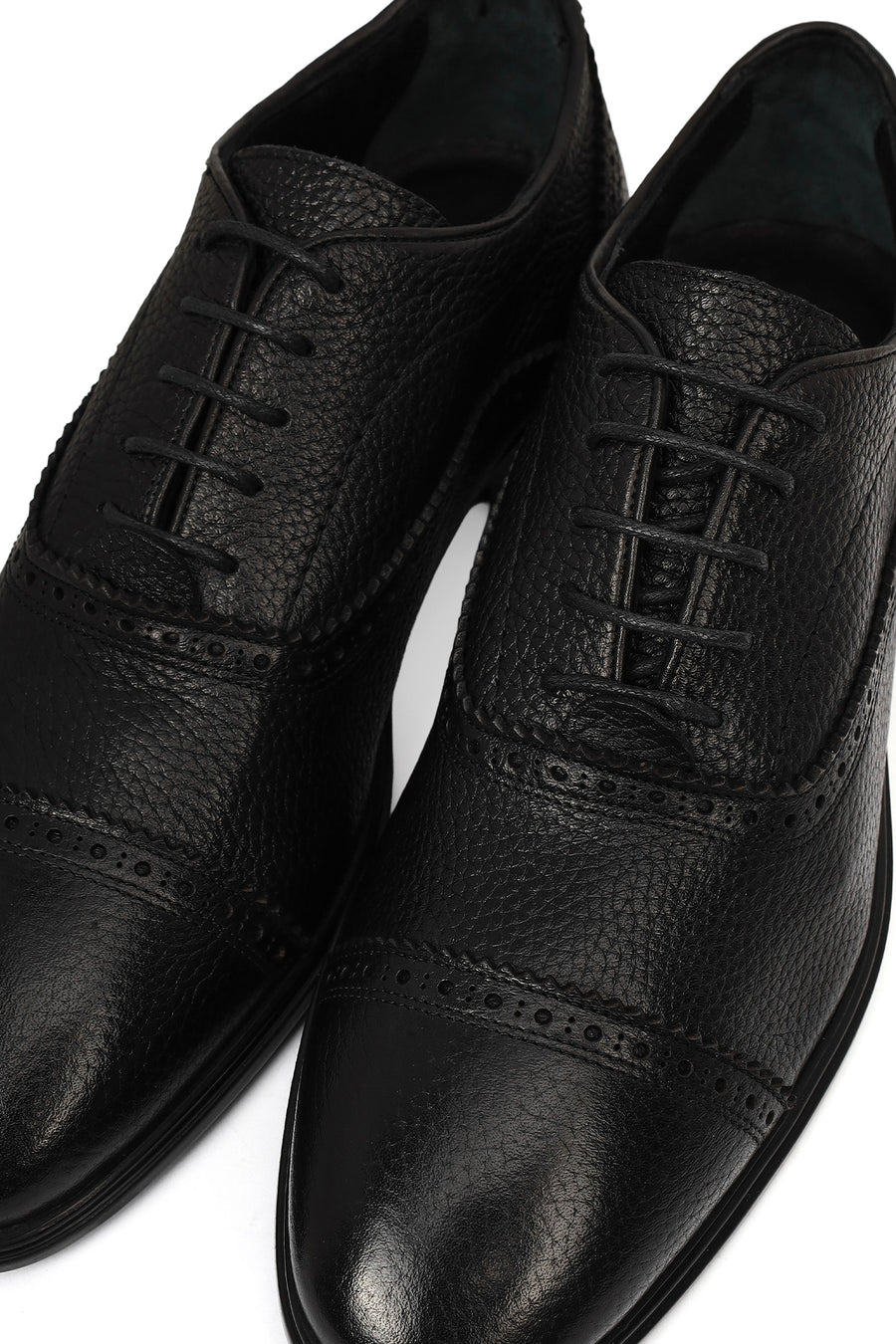 Men's Black Lace-up Classic Leather Shoes