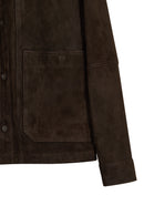 Shoe Male Brown Suede Shirt Jacket | Derimod