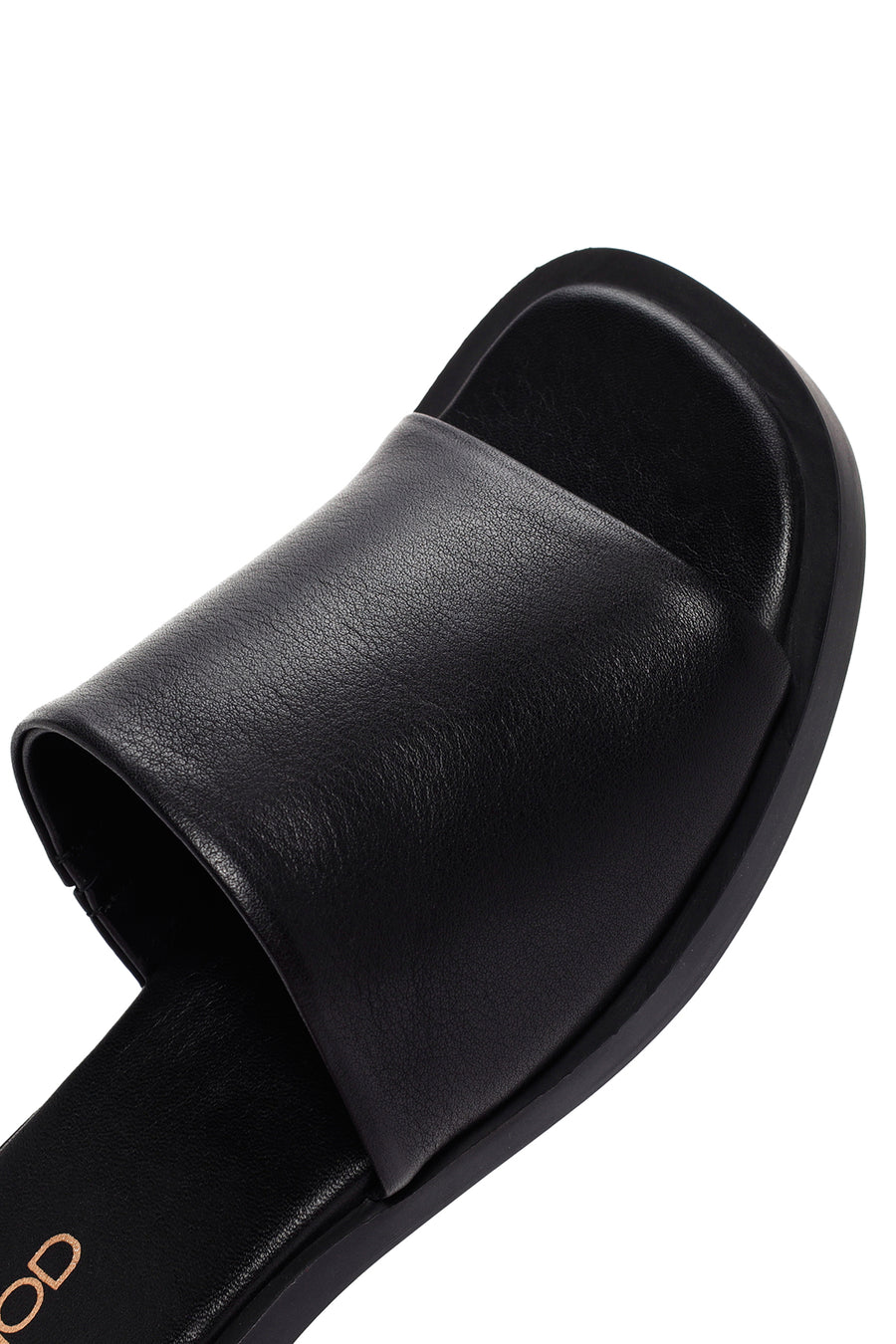 Women's Black Casual Leather Slippers
