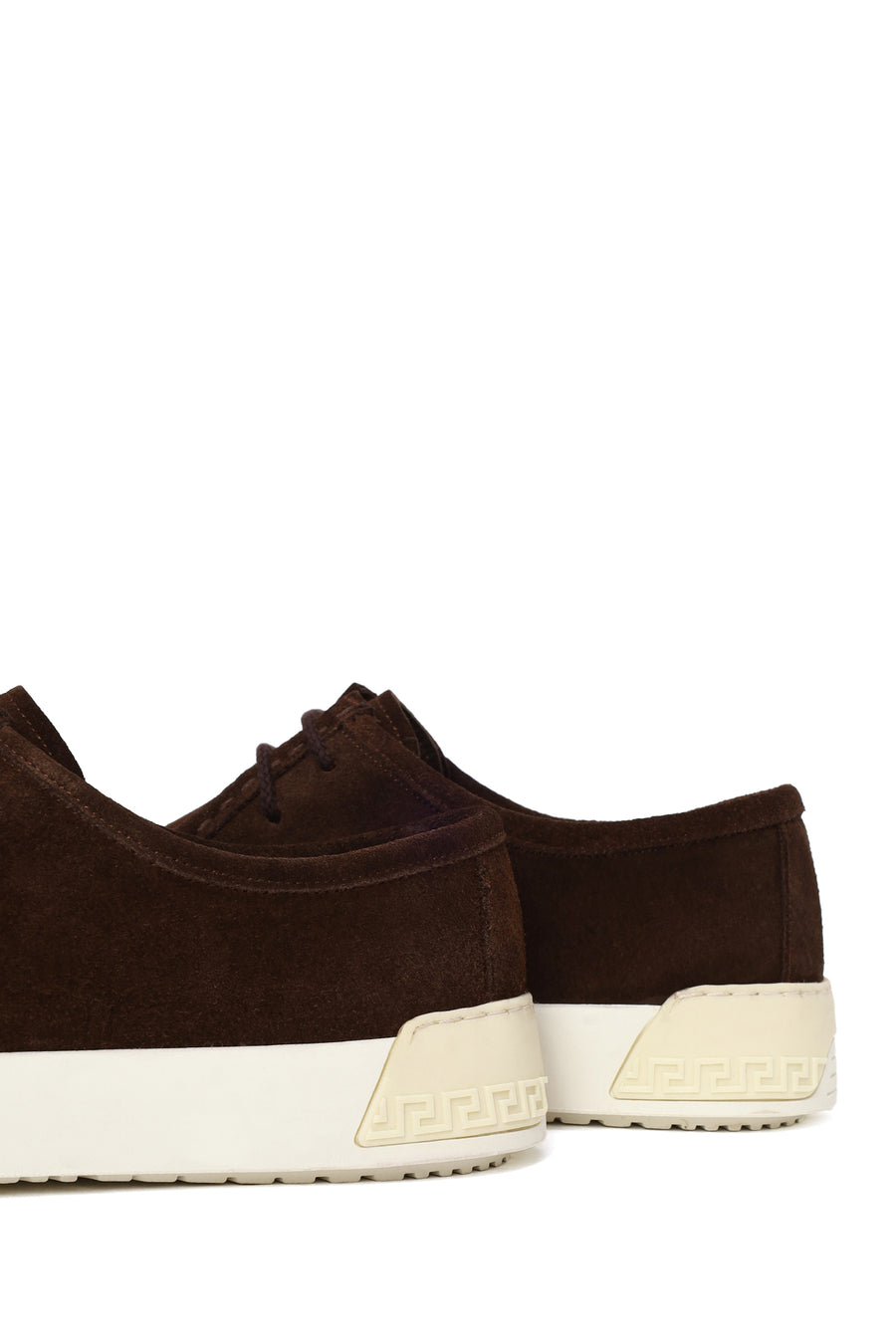 Male Brown Lace-Up Thick-Soled Suede Leather Casual Shoes