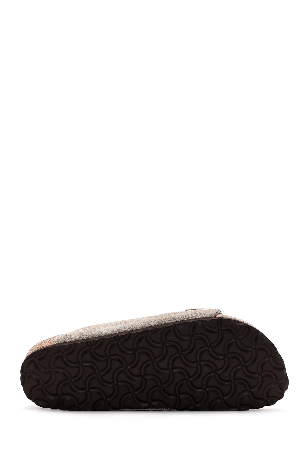 Birkenstock Kadın Vizon Süet Deri Çift Tokalı Arizona Sfb Düz Terlik