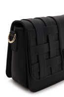 Woman Black Long-Strap Knit Crossbody Bag | Derimod