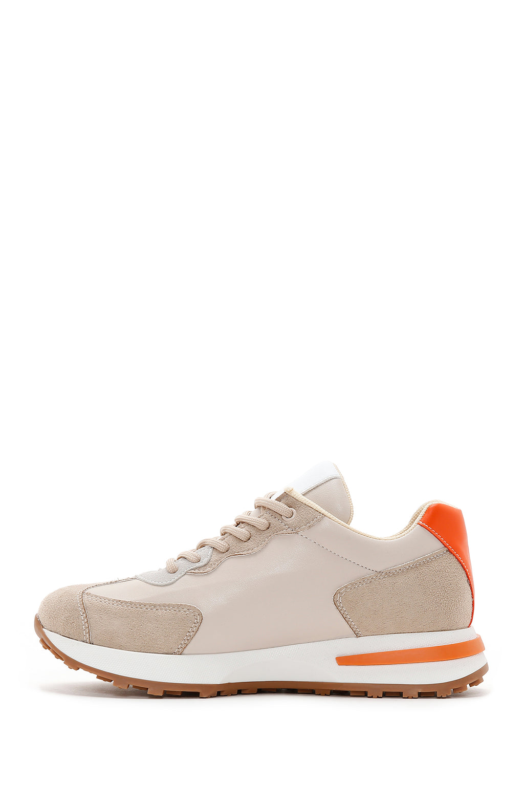 Kadın Bej Süet Detaylı Sneaker