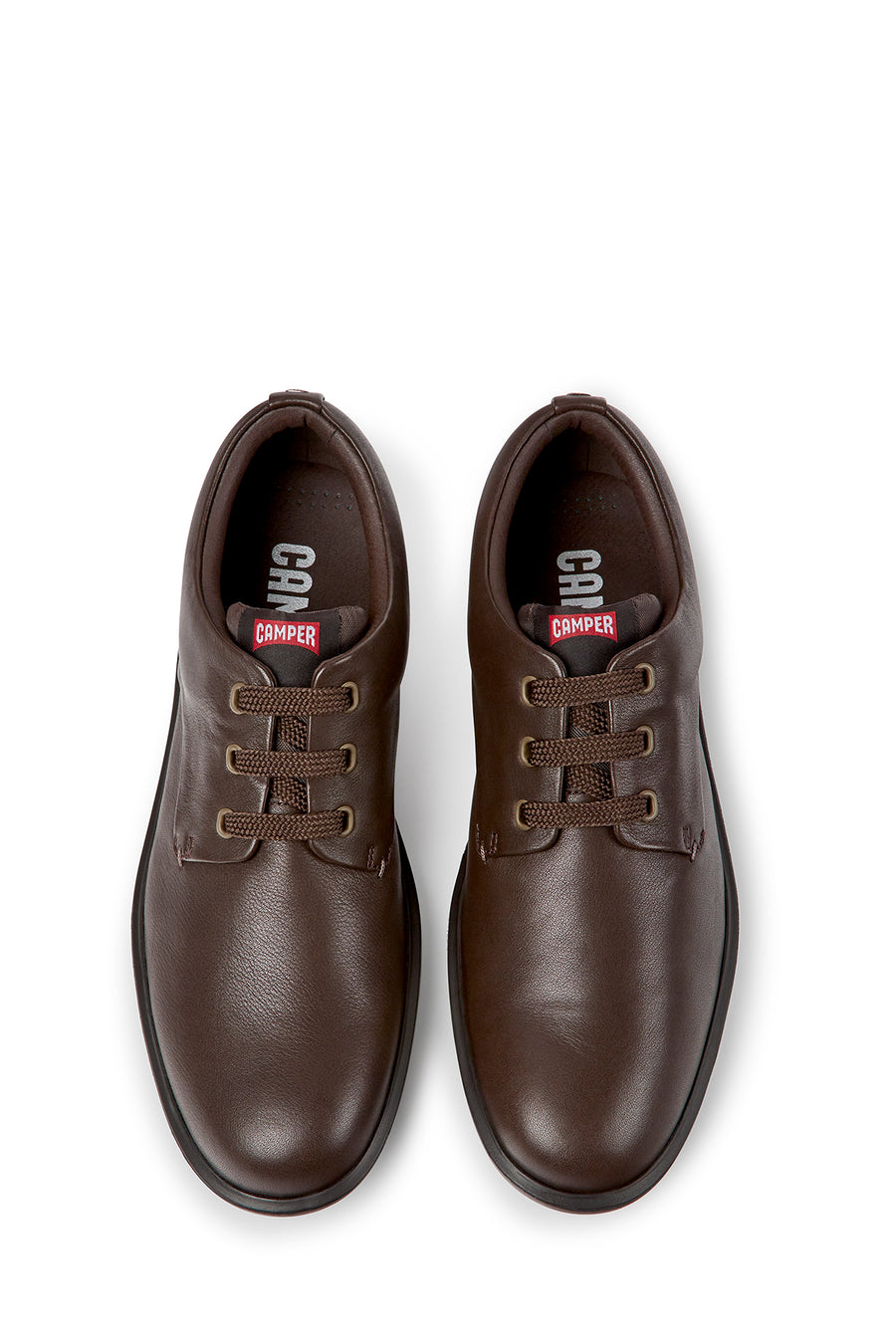 Camper Men's Brown Atom Work Leather Casual Shoes