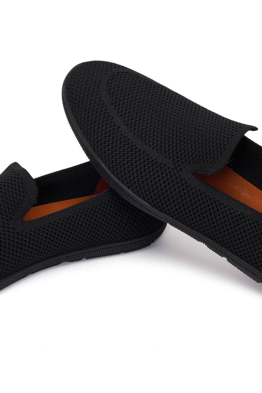 Men's Black Fabric Loafer