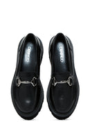 Women's Black Buckle Loafer | Derimod