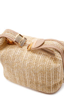 Women's Beige Long Straw Mini Handbag | Derimod