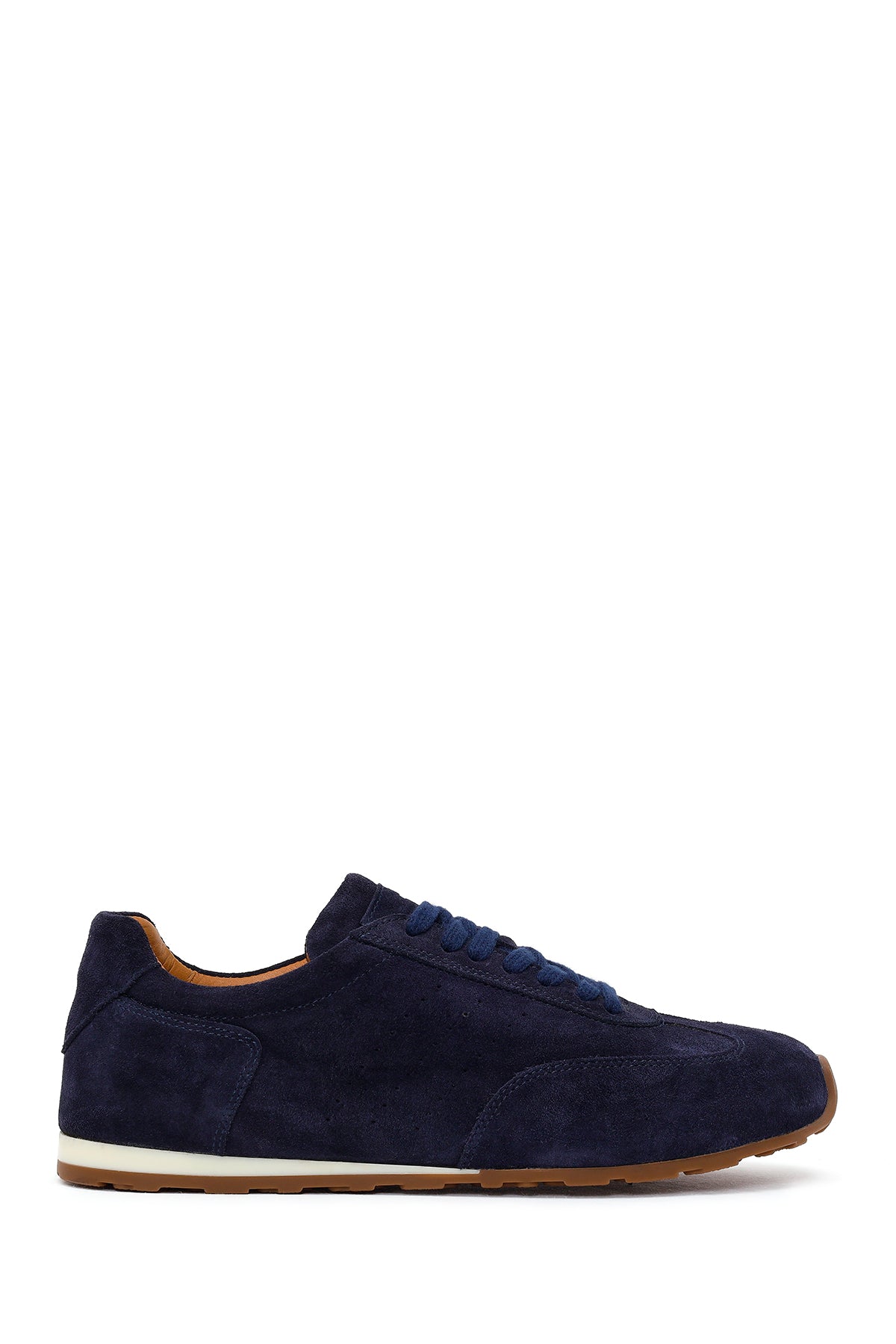 Erkek Lacivert Bağcıklı Süet Deri Sneaker 26SFD720010 | Derimod