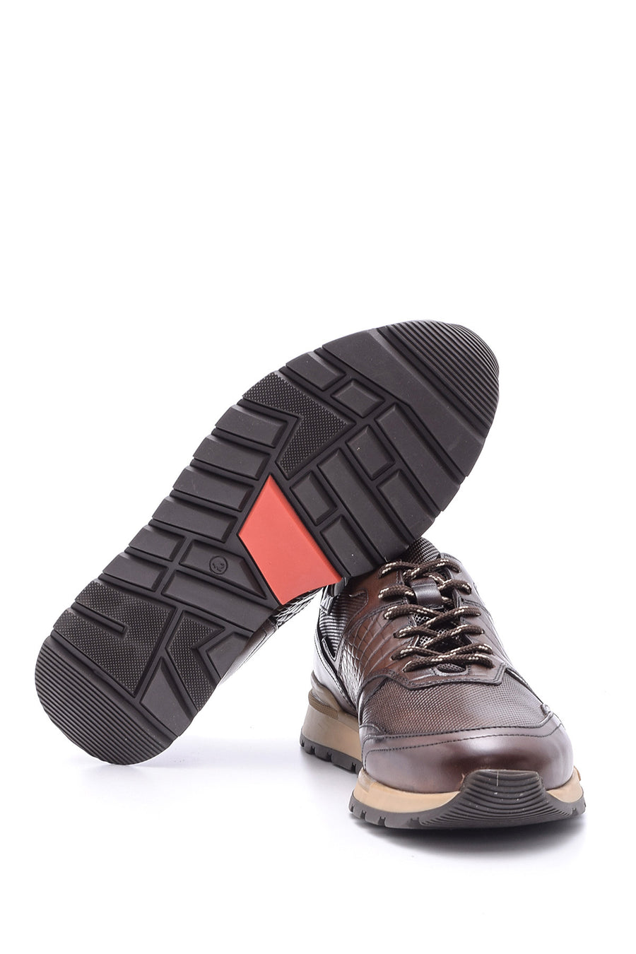 Men's Crocodile Detailed Leather Sneaker