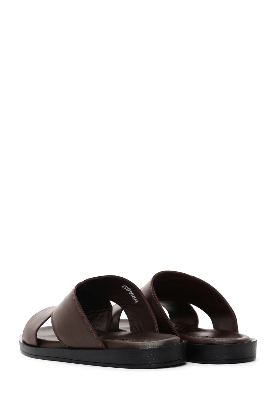 Men's Brown Leather Slippers