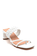 Kadın Beyaz Topuklu Terlik | Derimod