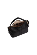 Geox Women's Black Marsila Long Strap Leather Handbag | Derimod