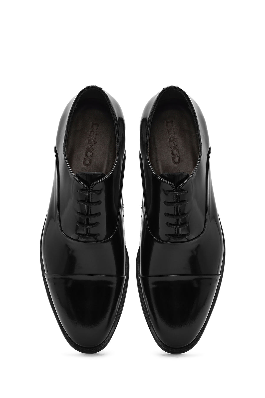 Men's Black Laced Leather Classic Shoes