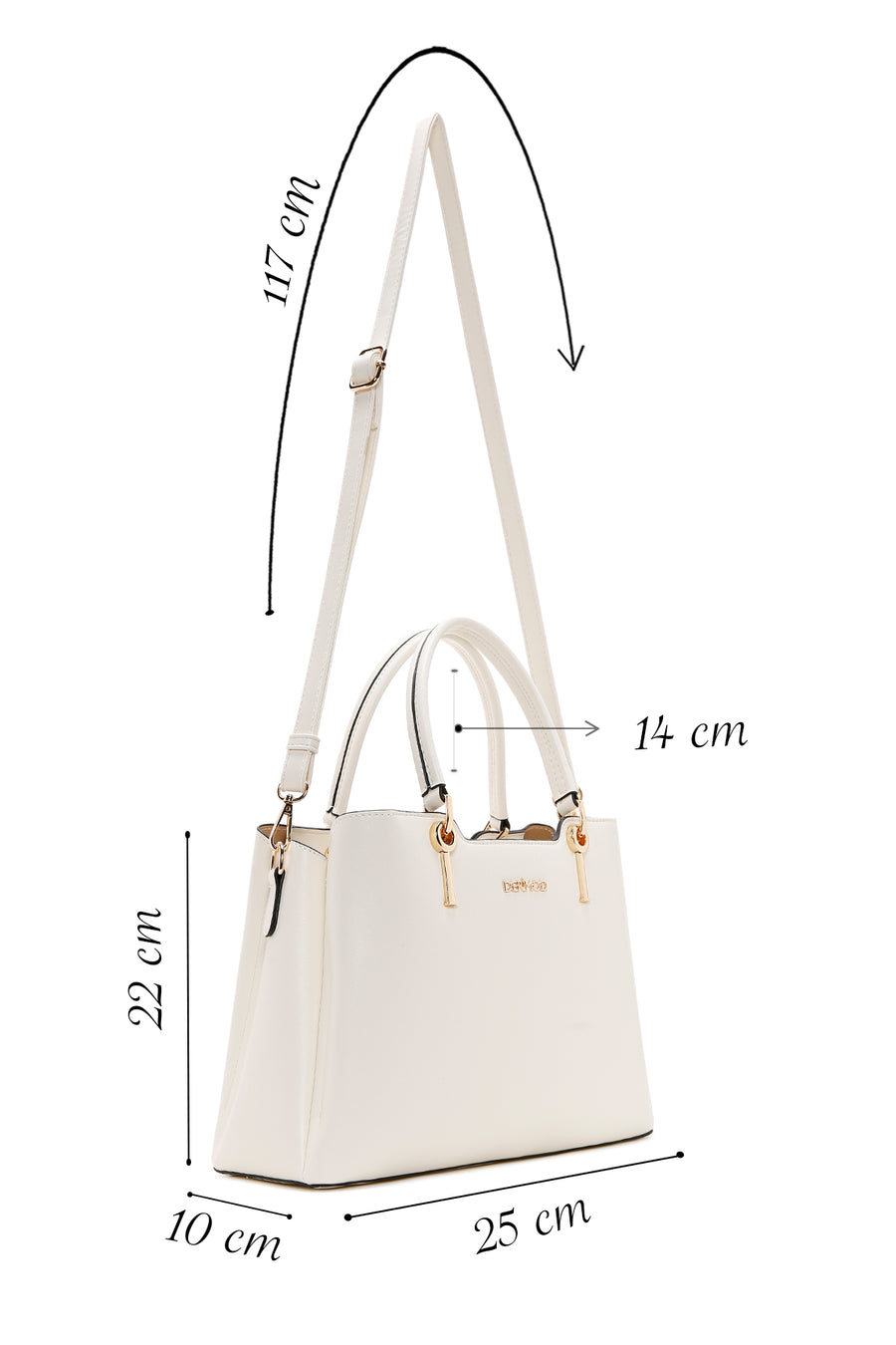 Women's Ecru Long Shoulder Bag
