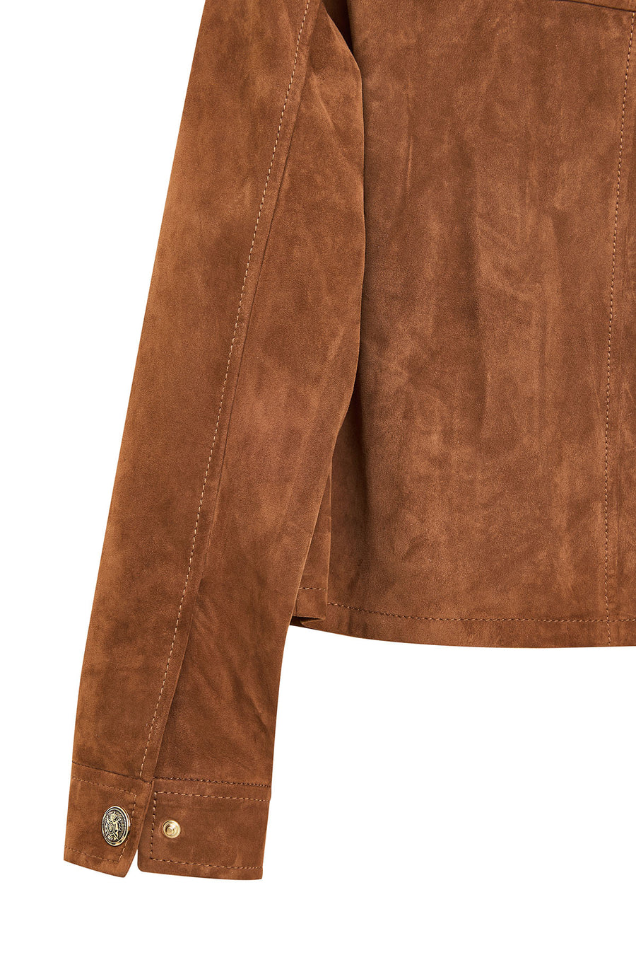 Lavinia Women's Brown Short Suede Leather Jacket