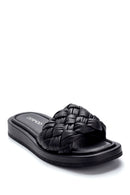 Kadın Deri Örgü Detaylı Terlik | Derimod