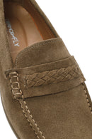 Derimod Fly Men's Mink Suede Leather Casual Loafer | Derimod