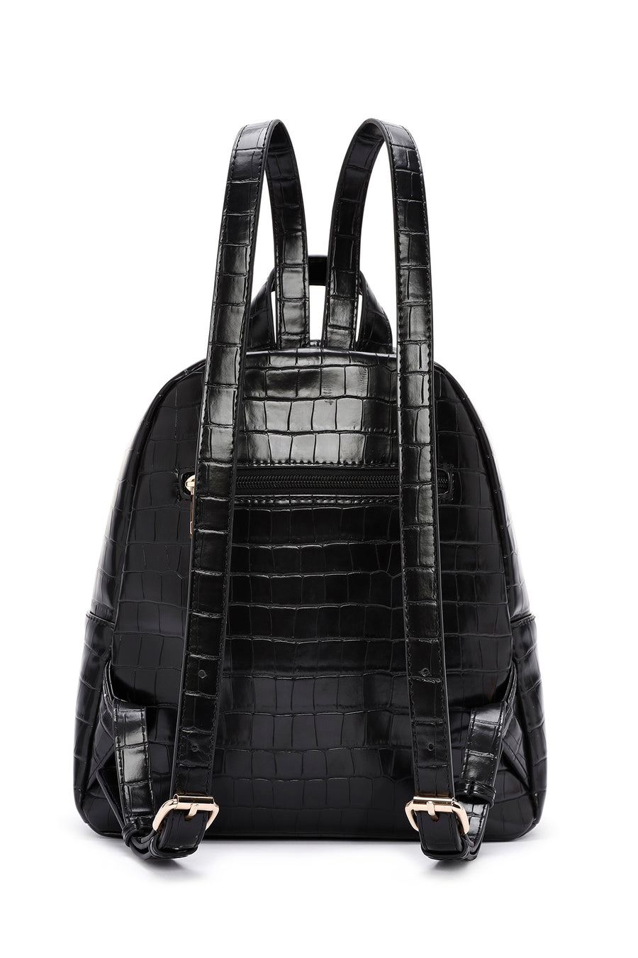 Women's Black Crocodile Backpack
