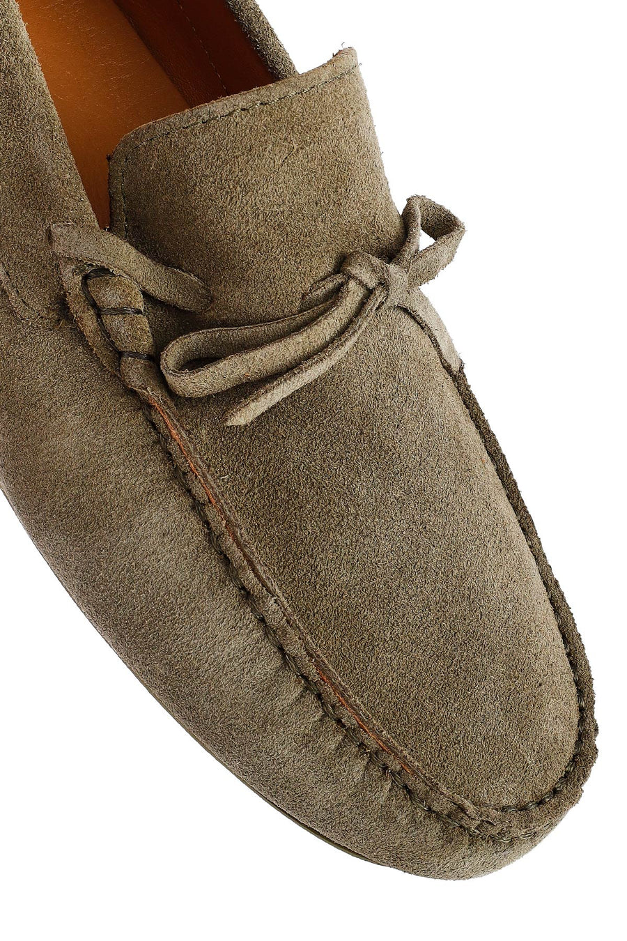 Erkek Haki Süet Deri Loafer
