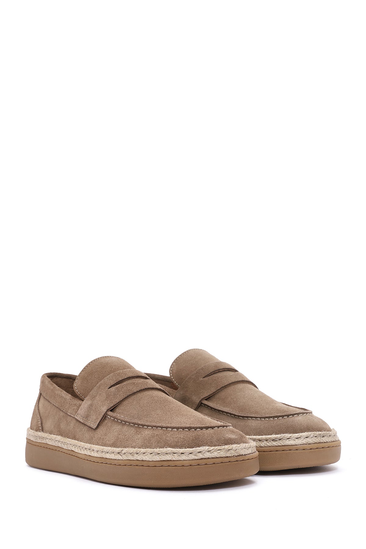 Erkek Vizon Süet Deri Casual Loafer