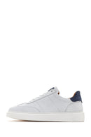 Men's White Lace-up Leather Sneaker | Derimod