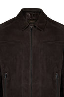 Pedri Male Brown Suede Leather Jacket | Derimod