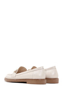 Women's Beige Leather Loafer | Derimod