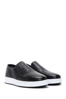 Men's Black Leather Sports Loafer | Derimod