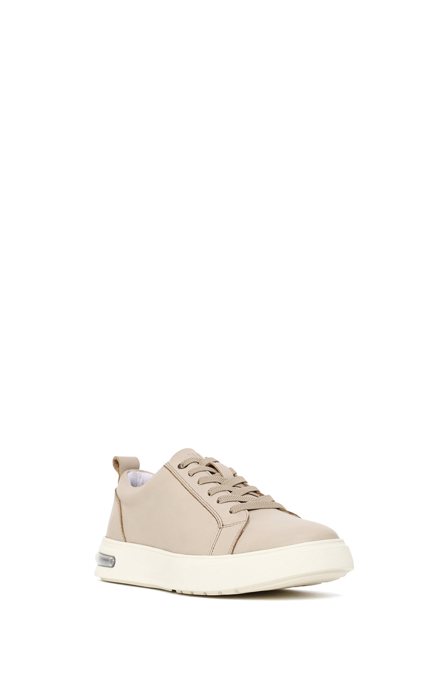 Male Beige Lace-up Leather Sneaker