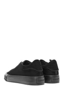 Erkek Siyah Bağcıklı Süet Deri Sneaker | Derimod