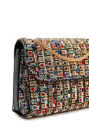 Women's Multi-Colored Long Chain Strap Stone Cross Bag | Derimod