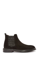 Men's Black Suede Leather Chelsea Boots | Derimod