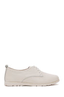 Women's Beige Leather Comfort Casual Shoes | Derimod