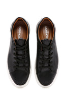 Men's Black Lace-up Leather Sneaker | Derimod