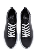 Men's Black Lace-up Leather Sneaker | Derimod