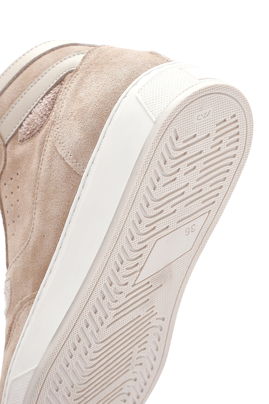 Kadın Bej Süet Deri Bilekli Sneaker