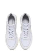 Women's White Leather Thick Soled Sneaker | Derimod