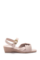 Women's Mink Leather Comfort Sandals | Derimod