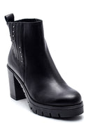 Women's Leather Platform Heeled Boots | Derimod