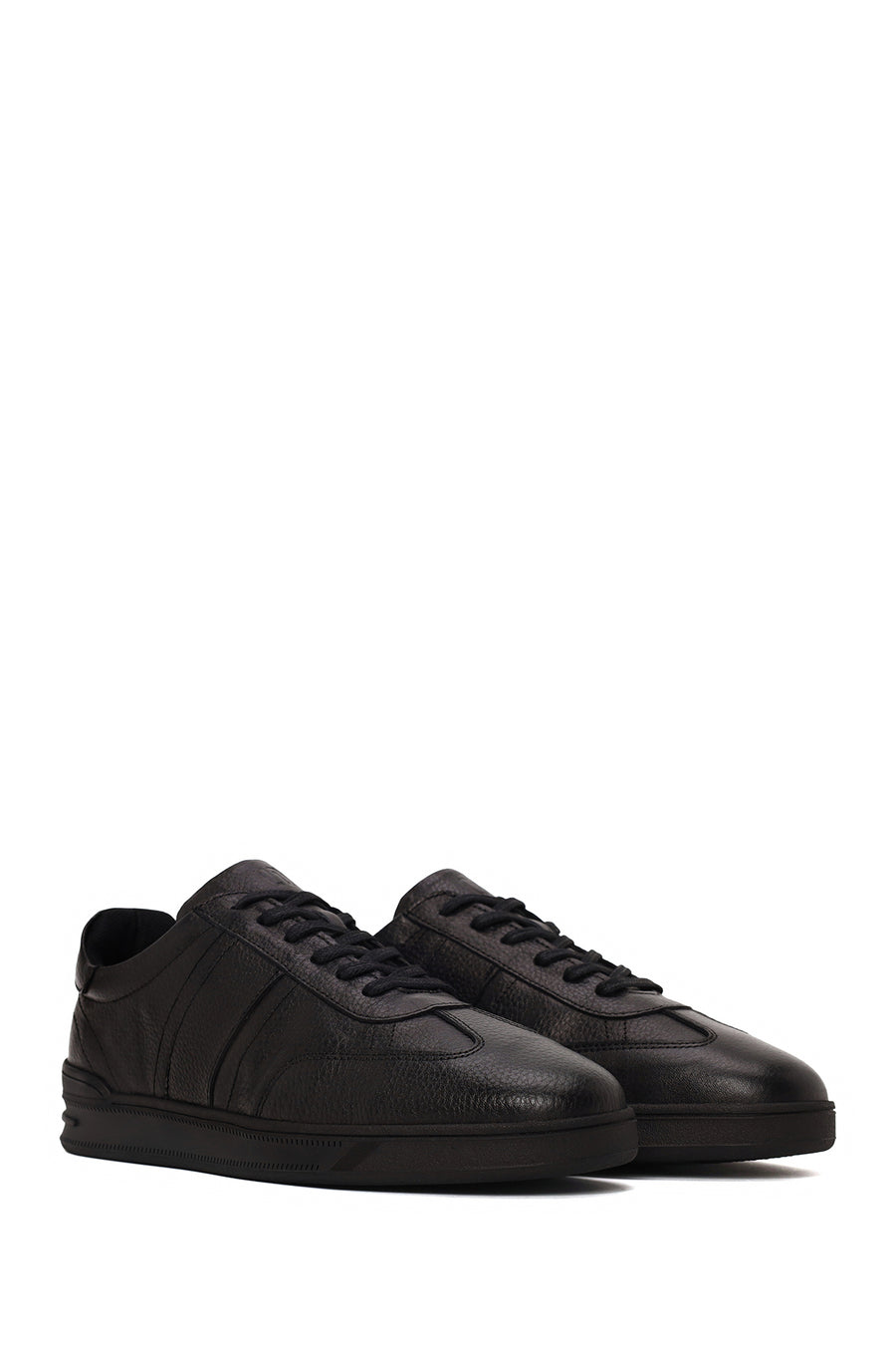 Male Black Lace-up Leather Sneaker