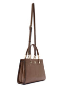 Women's Brown Long Strap Printed Handbag | Derimod