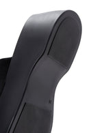 Kadın Siyah Deri Kalın Tabanlı Terlik | Derimod