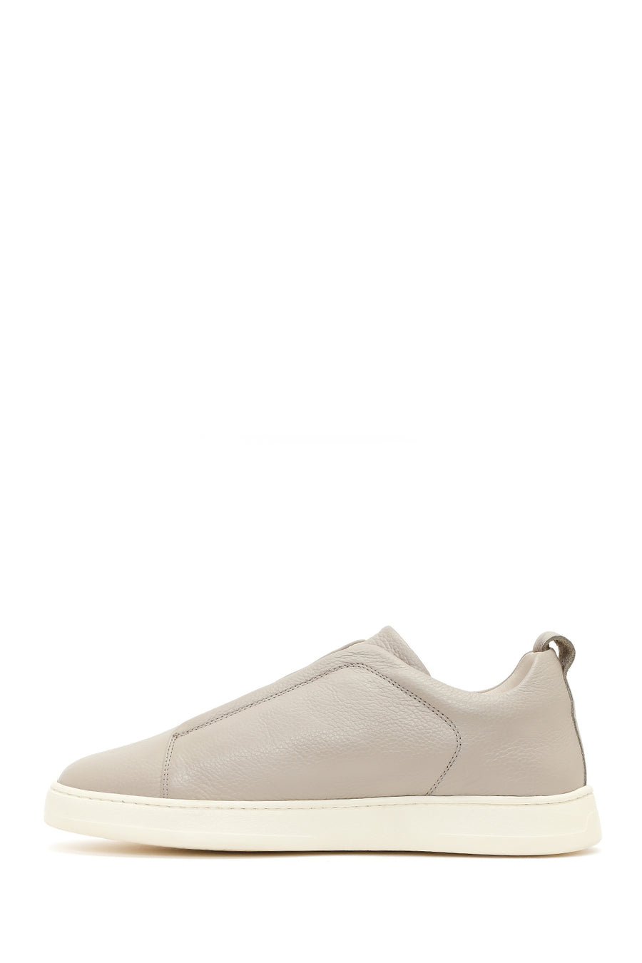 Men's Light Grey Leather Sneakers