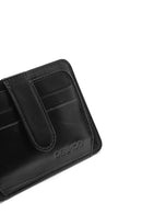 Men's Black Leather Card Holder | Derimod