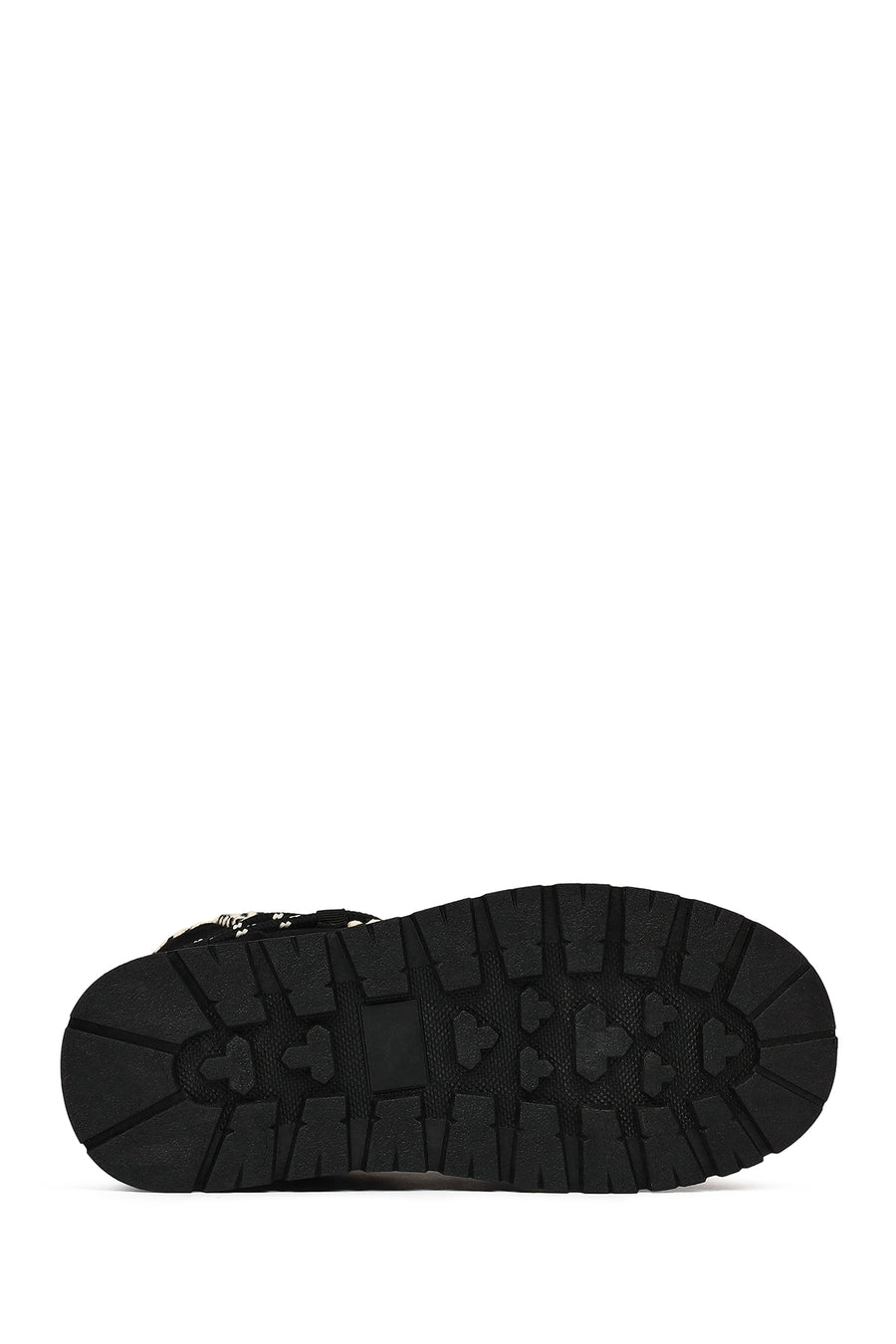 Woman Black Lace-Up Thick-Sole Suede Teddy Boots