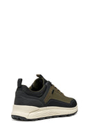 Geox Erkek Haki U Spherıca 4X4 B Abx A - Text+ Bağcıklı Kalın Tabanlı Kumaş Sneaker | Derimod